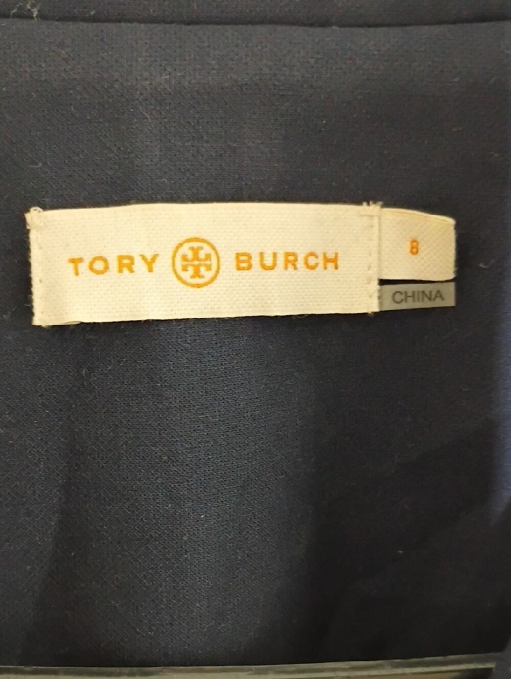 Tory Burch Navy Blazer with White Piping - Picture 2 of 3